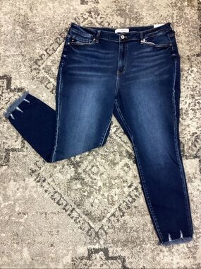 KanCan Dark Blue Women's High-Rise Skinny Jeans KC7121D-P
